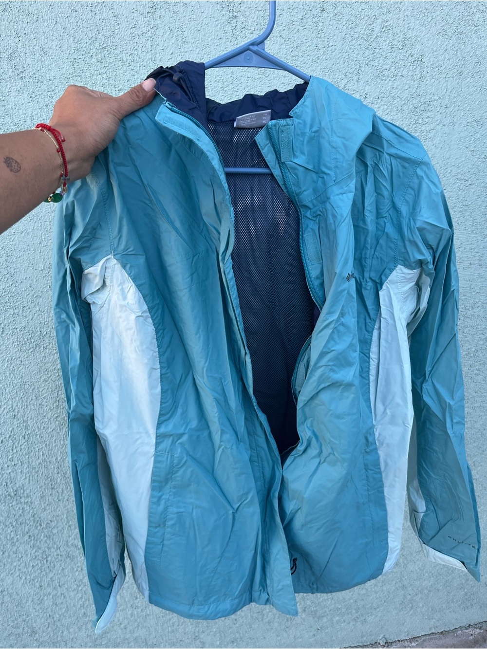 Columbia Light Blue Windbreaker Jacket
